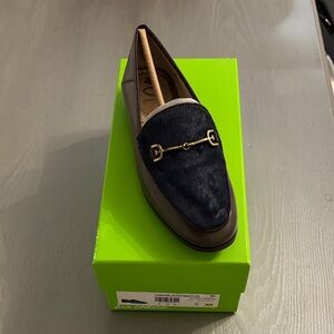 Sam Edelman Black and Brown Loafers with Gold Accent